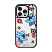 iPhone 16 Pro Impact Ring Stand Case MagSafe Compatible BLUE FLOWER BOMB IPHONE CASE BY SUE TSAI