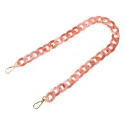 24 Inch Acrylic Chain Purse Strap Replacement Luxury Handbag Strap, Pink