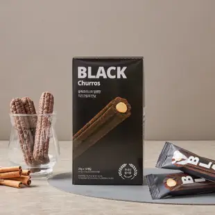 韓國 現貨 Black Churros 奶油 奶酪 巧克力 吉拿棒 肉桂 餅乾一盒 12入