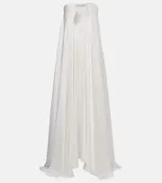 [Christopher Esber] Christopher Esber Salacia silk maxi dress AU 4 white