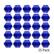 3" Hexagon Mirror Acrylic Dark Blue Pack of 25 Discs for Arts Crafts Plastic DIY