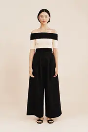 THEO OTS TOP - BLACK STRIPE
