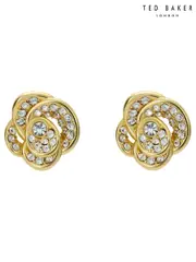 Ted Baker Gold Tone Florine Crystal Flower Stud Earrings (AJ8795) | $54