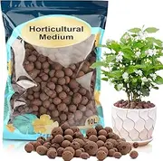 Doter Clay Pebbles Leca Balls for Plants 10qt，Clay Balls for Hydroponic, Terrarium, Potted Plants, Lightweight & Drainage