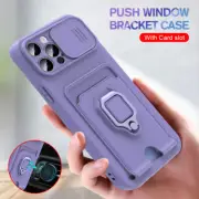 ShockProof Card Holder Magnetic Case For iPhone 16 15 14 Pro Max 13 12 11 Cover