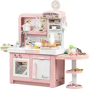 Kidbot Kids Pretend Play Kitchen Set 41 PCS Cooking Toys Playset Kitchen Role Play Children Cookery Cookware Playset