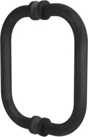 8" Oiled Rubbed Bronze Pull Handle Back to Back Frameless Shower Glass Door