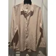 NWT Gap Cotton Silk blouse Wispy Pink sz XXL