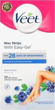 Sensitive Skin Hair Remover Cold Wax Strips (Pack of 20)