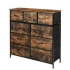 Storage Cabinet Tower Chest Brown Fold