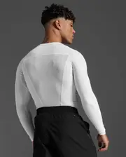 Core Compression Long Sleeve, 2XU, XS, White/No Logo, Male