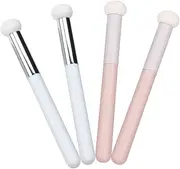 [Minkissy] Foundation Sponge Concealer Brush Set 4pcs Detail Makeup Sponges Brush for Professional Use