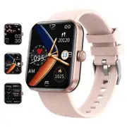 Bluetooth Fashion Smartwatch,Upgrade Blood Glucose Monitoring Smartwatch Non-invasive Blood Sugar Test Smart Watch,Painless Blood Glucose Testing Fashionable Sports Watch (Pink)