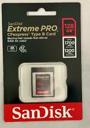 SanDisk 128GB Extreme PRO CFexpress Card Type B (SDCFE-128G-ANCNN)