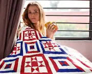 Unique Patchwork Star - abstract design FINISHED QUILT - unique borders finish