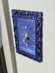 Light Switch Cover Wall Plate Elegant - Blue & Violet Bicolor