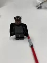 Lego Star Wars Minifig DARTH MAUL with DUAL LIGHTSABER