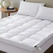 Extra Thick Matress Topper Cooling 5D Snow Down Alternative Pillowtop Overfilled