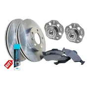 Rear Wheel Bearing Hub Assembly + Brake Rotor Pad Kit for Honda Prelude BB6