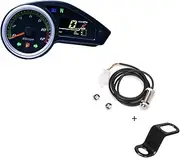 Motorcycle Odometer Color Speedometer Tachometer Gauges LCD Digital Instrument Motorcycle Trip Meter(with Bracket)