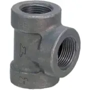 Anvil 8700120358, Malleable Iron Pipe Fitting, Tee, 1/4" NPT Female, Black