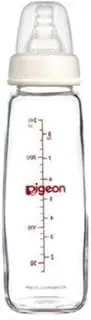 Pigeon Flexible Peristaltic Glass Slim Neck Bottle, Clear (PBA280)