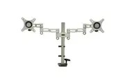 Dac Monitor Arm Double Dual Adjustable Articulating Silver