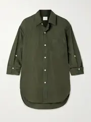 [Citizens of Humanity] Citizens of Humanity - Kayla Cotton-poplin Shirt - Army green - medium medium Green