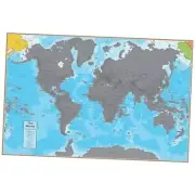 Scratch-Off Wall Map, Laminated Map Poster, Educational Wall Art For World