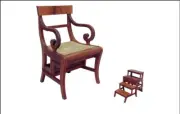 library ladder - Chair / Step Stool Mahogany