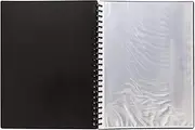 Marbig (R) 2007202 Display Book Refillable A4 Clear Front 20 Pockets Black
