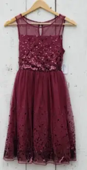 Speechless Kids Girl's Party Dress Sz 14 Tank Full Tulle Sequined Accent Red NEW
