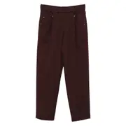 [Brunello Cucinelli] Brunello Cucinelli Elasticated-waist Pocket Trousers 40 IT BROWN