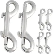 NAMOARLY 6pcs Metal Snap Hooks Dog Leash Buckle Double-Ended Snap Clips for Pet Supplies Outdoor Gear