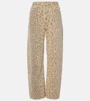 [Citizens of Humanity] Citizens of Humanity Miro printed barrel-leg jeans 30 beige