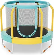 HONEY JOY 48" Kids Trampoline, Recreational Trampoline w/Safety Space Design, U-Shaped Base, Two Side Zipper, Seamless Jumping Mat, Mini Toddler Trampoline for 3-6 Years Birthday Party