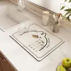 Diatomaceous Draining Mat Non-slip Drain Pad Placemat Dish Drying Mat Kitchen