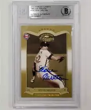 Steve Carlton signed 2003 Donruss Classics Tributes #106 card BAS 10 auto