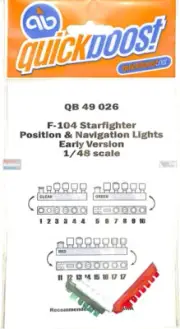 QBT49026 1:48 Quickboost F-104 Starfighter Position & Navigation Lights Early