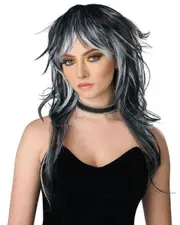 Black White Tempting Tresses Costume Wig