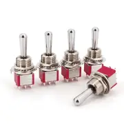 5Pcs SH T8012A-Z1 Large Handle 6Pin Momentary MOM-OFF-MOM DPDT Toggle Switch