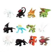 12pcs/set How To Train Your Dragon Action Figures Toothless Light Night Fury Mini Model Figure Doll Toys For Kids Boys Girls Gifts Collection