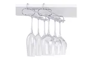 2 Slots Wine Glass Holder Wall Hanger Hanging Bar Storage Rack champagne