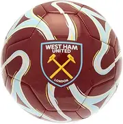 West Ham United FC Crest Football (UK Size: 1) (Claret Red/Blue/White)