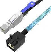 Buacoz SFF-8644 to SFF-8643 SAS Cable,1M/3.28FT Mini SAS HD to Mini SAS Adapter for HDD/SSD Storage, RAID Arrays, Servers, Data Centers - Durable Data Transfer Extension Cable