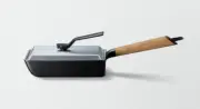 VERMICULAR Frying Pan Egg & Toast Pan + Lid Set Oak w/ Original Recipe Book