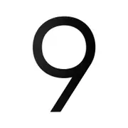 Sandleford 400mm Black Matte Gilroy Numeral 9