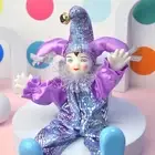 Clown Doll 9.84inch Display Makeup Face Doll for Halloween Desktop Holiday