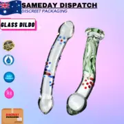 Crystal Glass Dildo Anal Plug Thruster Wearable Butt Plug Vagina Adult Sex Toy