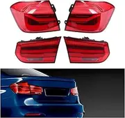 Full LED Dynamic Tail Lights Red Lens Rear Turn Signal Brake Lamp Compatible With BMW 3 Series F30 M3 F80 2012‑2019